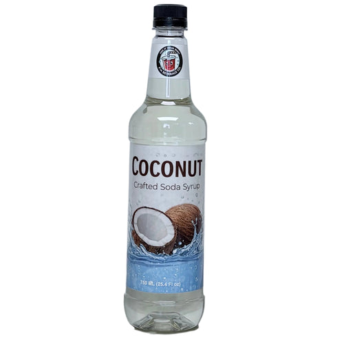 Bottle of Coconut Crafted Soda Syrup