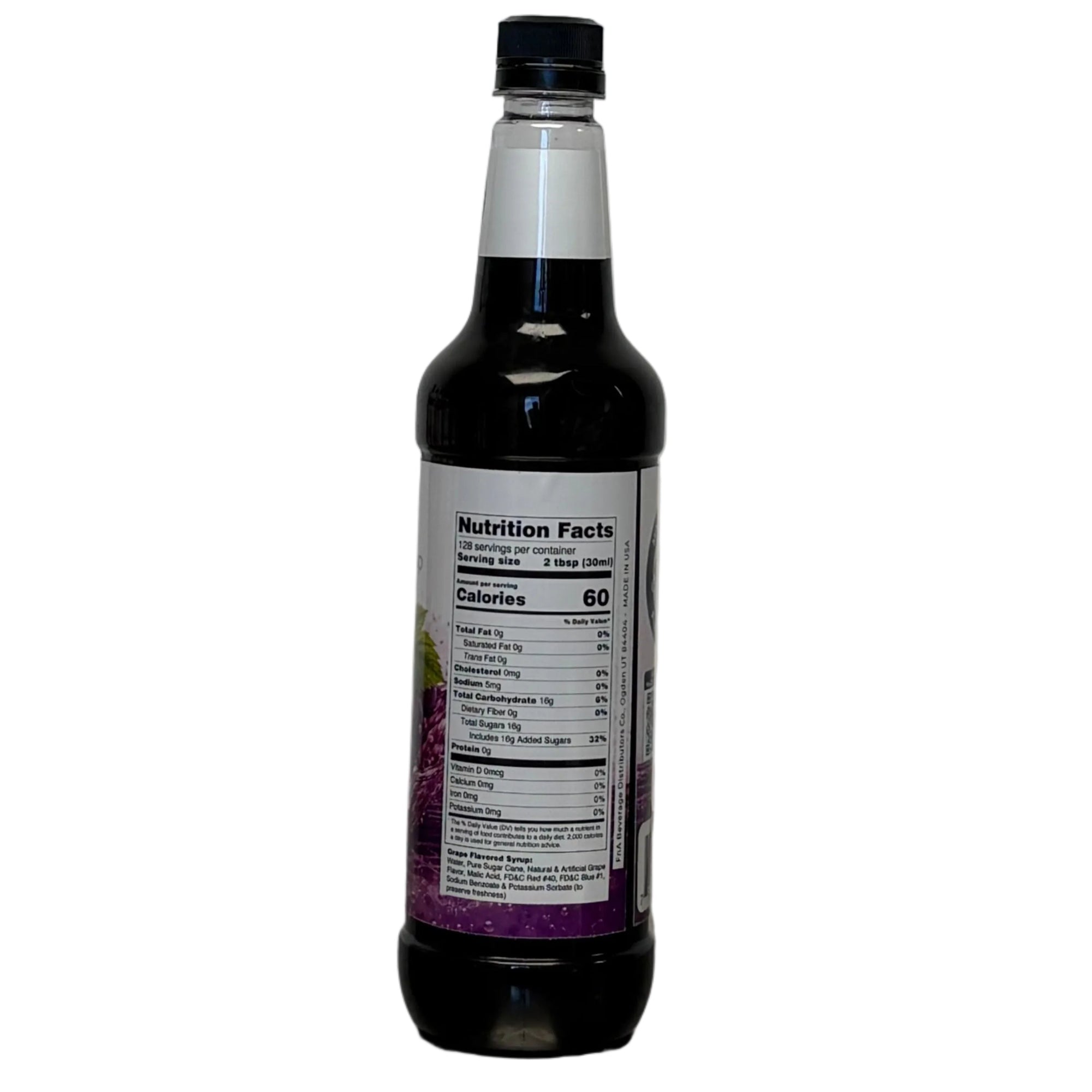 Grape nutritional panel